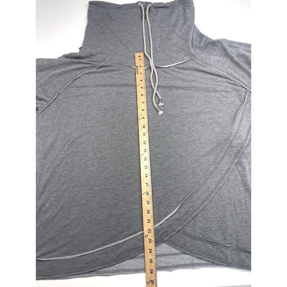 CATO Woman 22/24W Gray Drawstring Cowl Neck L/S Pullover SWEATSHIRT Relaxed EUC - Picture 4 of 8